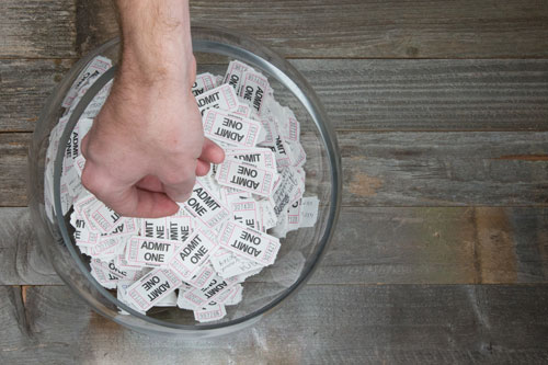 tickets in bowl