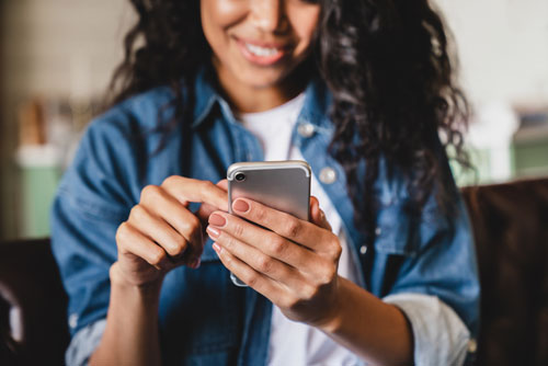 Girl Scrolling Through Phone